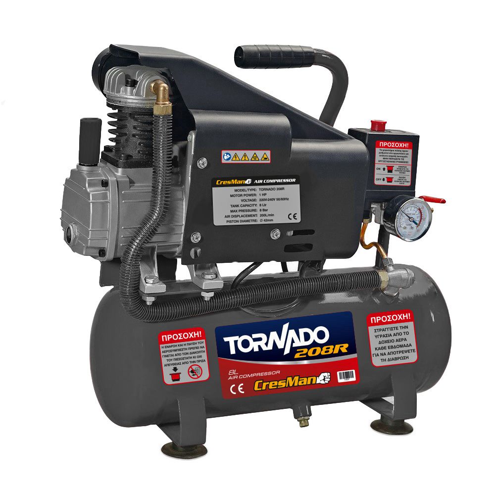 15-02-01-05-006 Κομπρεσέρ αέρος Cresman tornado 208r 8l 1.0hp - Image 1