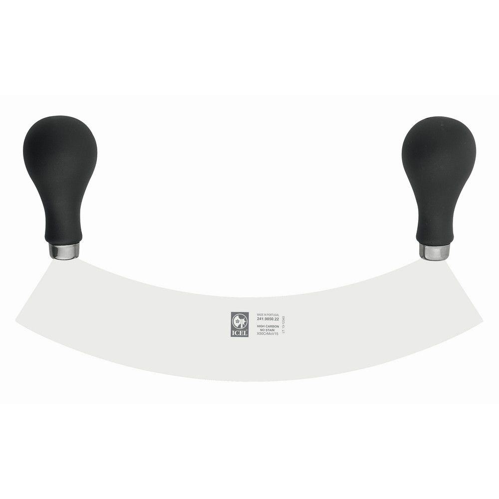 03-04-01-01-087 Μαχαίρι Icel 241.9850.27 27cm δίλαβο πίτσας μαύρο - Image 1